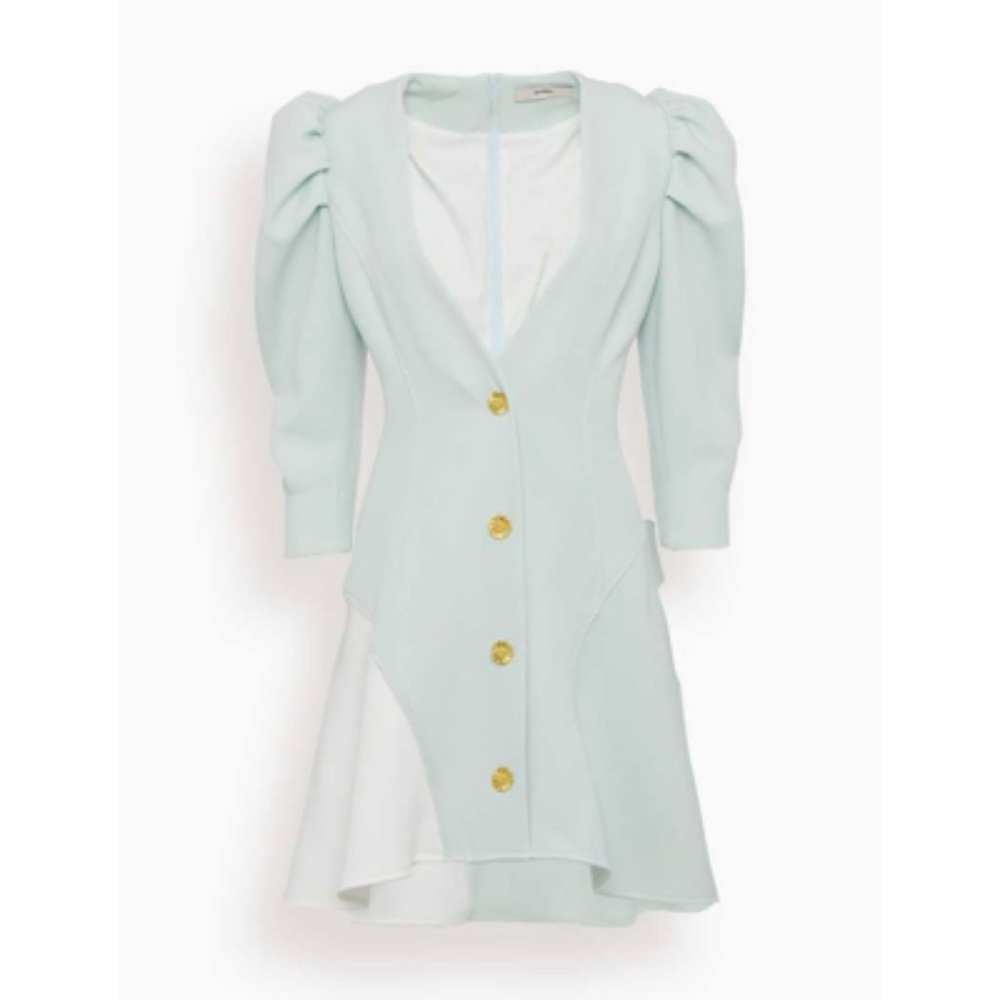 BROGGER Siv Mini Dress Mint Green Blazer Office Party Work Picnic Tradwife Small